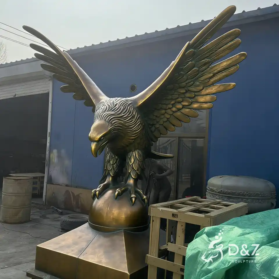 Large Outdoor Bronze Flying Eagle on Ball Statue b1 Large Outdoor Bronze Flying Eagle on Ball Statue b1