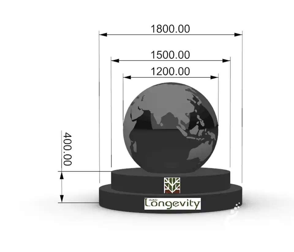 Floating Granite Ball Fountain Plan Drawings Floating Granite Ball Fountain Plan Drawings