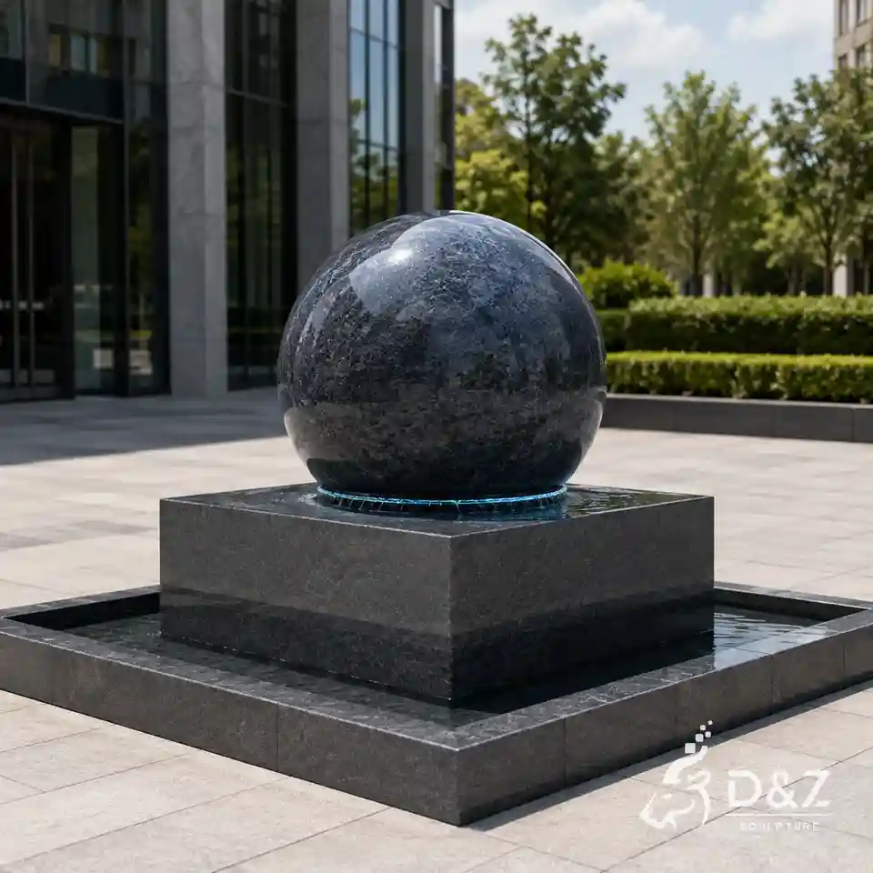 Cube base kugel fountain Cube base kugel fountain